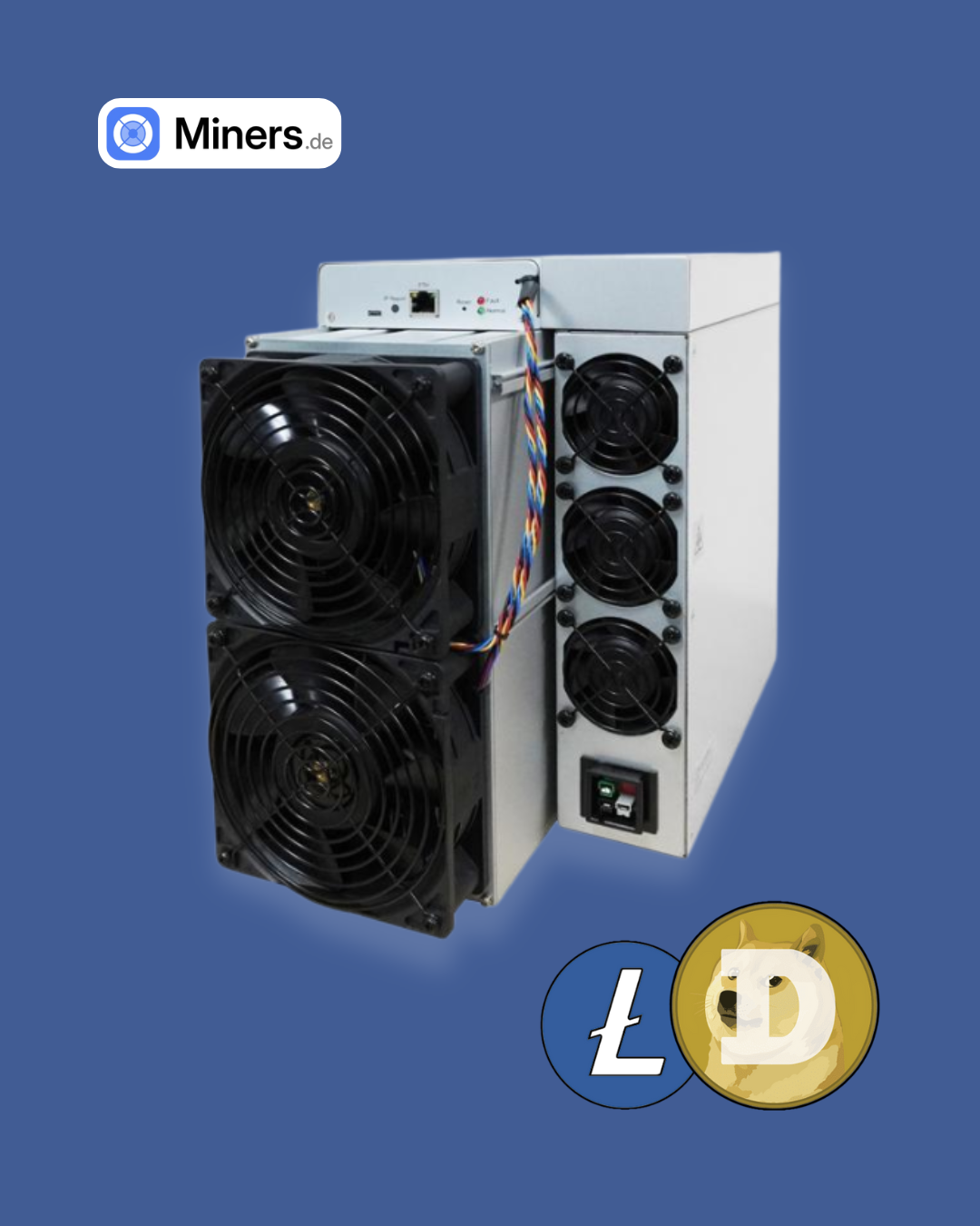 Foto der Frontansicht des Antminer L9