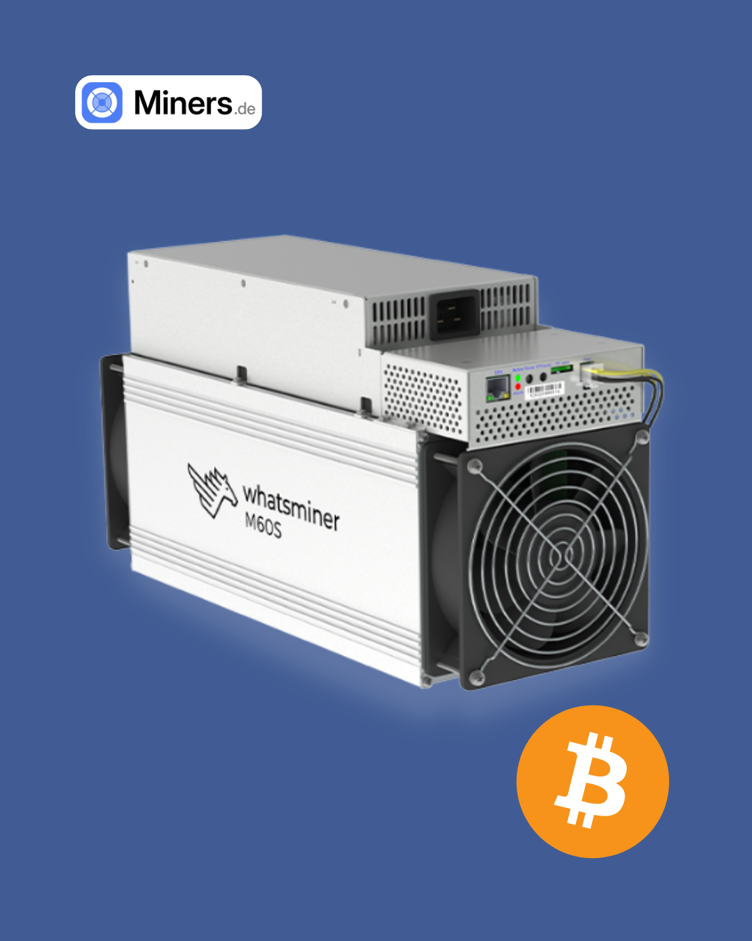 Foto der Frontansicht des Whatsminer M50S